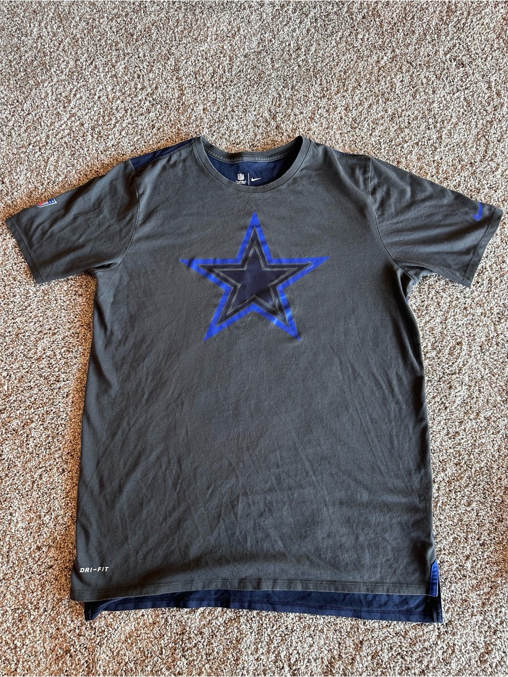 Nike Dallas Cowboys Dri-FIT Team Issue Sideline Travel Mesh T-Shirt Men's Large